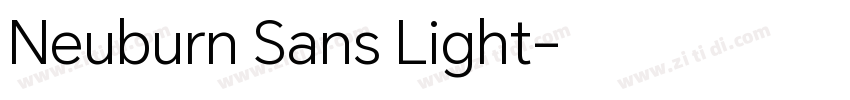 Neuburn Sans Light字体转换